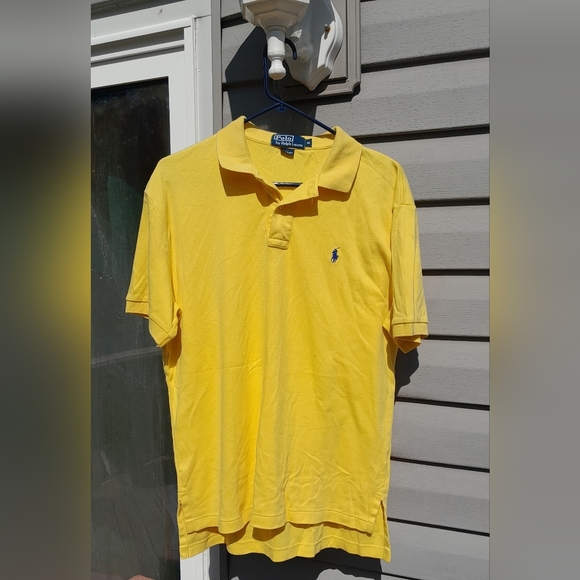 Ralph Lauren Polo Shirt  Yellow Medium - Picture 4 of 5